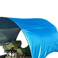 Tente de plage une chambre, protection UV UPF 50+, polyester, abri solaire portable d'été, ventilation 360°, 4 sacs de sable, doubles poches