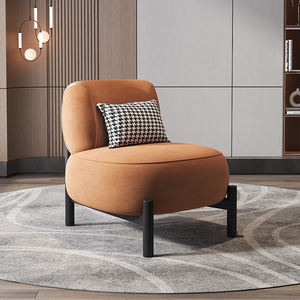 <span class=keywords><strong>Fauteuil</strong></span> moderne crème - Canapé simple en daim pour salon, hôtel et salle de séjour - Product Image 1