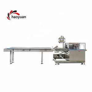 HAOYUAN Flow Automatic Carrot Cabbage Fruits Packing Machine for Plastic Bags Plastic Packaging Pillow Type 50bag/min