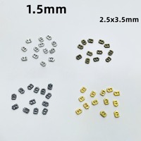 DIY Puppenzubehör Metallknöpfe Mini-Bastelset Babykleidung Schnalle Innendurchmesser 3mm Ultra Kleine Gürtelknöpfe für Babyschuhe