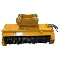 TAEKKO Prodotto di Punta: Trinciatrice per Escavatore 3-5 Ton, Trinciatrice per Skid Steer Loader, Escavatore e Caricatore, Macchinari Forestali