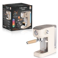 Machine à café expresso 20 bars avec manomètre, fonctionnement facile, extraction double, machines à expresso