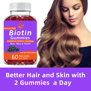 Wellbody OEM/ODM Biotin Gummies Beauty Supplement for Skin Whitening Support Healthy <b>Metabolism</b> 5000mcg Biotin Gummies - Product Image 5