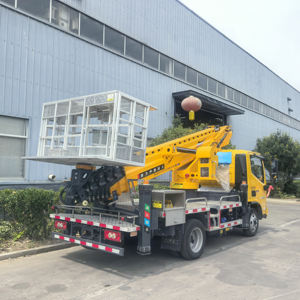 מעלית זרוע מפרקית חשמלית קומפקטית, ניידת וקלת משקל, גובה עבודה 15.8 מטר, כושר נשיאה 230 ק\\\"ג, מתאימה למשאית/טנדר. - Product Image 3