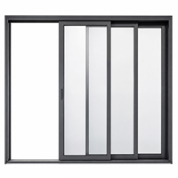Porte coulissante de luxe à double vitrage trempé, anti-ouragan, à rupture de pont thermique, avec joint EPDM, conforme aux normes AS2047, CE, NFRC, pour villa, directement de l'usine