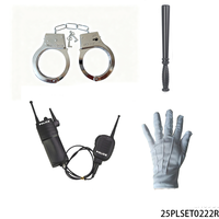 Accessoires de jeu de rôle espion, fausses talkies-walkies, bâtons, menottes en plastique et autres fournitures pour fêtes costumées d'Halloween pour adultes