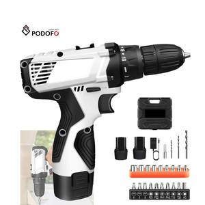 Perceuse-visseuse électrique sans fil Podofo 12V 23 pièces, alimentée par batterie, portable pour la maison, le jardin, le bois, vitesse variable, vente en gros - Product Image 1