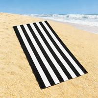 Custom Modern Quick Dry Sand Free Luxury Cotton Jacquard Beach Towel for Bath Travel Home