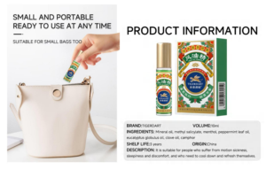 Baume du Tigre aux extraits naturels de plantes, huile rafraîchissante et stimulante, protection contre les moustiques - Product Image 5