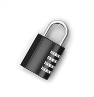 Cadenas de sécurité à combinaison à 4 chiffres, robuste, en alliage de zinc, avec anse renforcée pour portail, porte, clôture