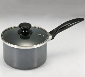 Mini pentola per <span class=keywords><strong>latte</strong></span>, piccola casseruola in ferro filato con coperchio in vetro temperato e manico antiscottatura in bachelite per uso su piano cottura - Product Image 4