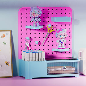 Organisateur de bureau multifonctionnel en plastique avec panneau perforé et tiroirs pour la maison et le bureau – Vente en gros - Product Image 2