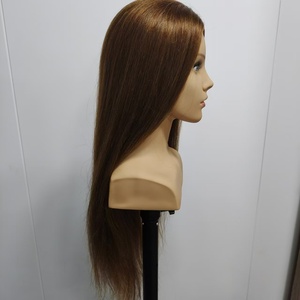 Tête de mannequin 26 ''100% vrais <span class=keywords><strong>cheveux</strong></span> avec épaules coiffures poupée factice coiffeur pratique <span class=keywords><strong>cheveux</strong></span> tressage formation tête Kit Curl - Product Image 4