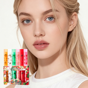 Set de Bálsamos Labiales Hidratantes e Iluminadores con Sabor a Frutas Dulces Orgánicas, Barra No Grasosa con Efecto Voluminizador - Product Image 6