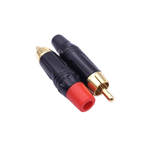 Conectores RCA de contacto de cobre de alta gama Conectores RCA macho chapados en oro Carcasa de aluminio Phono <span class=keywords><strong>AV</strong></span> Audio Video Enchufes Conectores macho RCA - Product Image 3