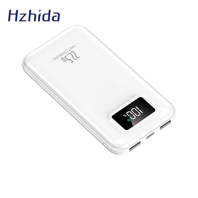 22.5W Fast Charging Plastic Lithium Polymer Battery Large Capacity Compact Power Bank YM-1405 Logo Printing