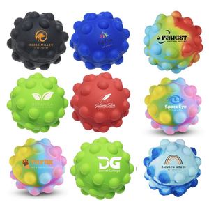 Balle à presser en silicone colorée, jouet sensoriel anti-stress pour enfants et adultes - Product Image 2