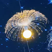 Lampes suspendues LED en fibre optique effet méduse, 25cm 30cm, IP44 étanche, blanc chaud 3500K, pour ambiance étoilée nocturne, mariage