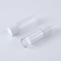 Flacon pompe sans air PP 15ml 30ml 50ml, contenant rotatif sous vide cylindrique, emballage de voyage pour sérum et crème visage