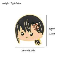 Broche en émail personnalisée style Q, motif démon tronçonneuse de dessin animé, pour sacs et accessoires vestimentaires, vente en gros