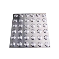 Tuiles tactiles en acier inoxydable 304/316 de haute qualité et dômes tronqués pavage métallique extérieur pour aveugle à l'intérieur du métro