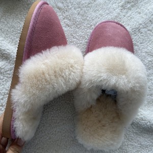 ODM OEM Logo moda chica Australia piel de cordero cálido felpa Real señora lana zapatos invierno mujer Real piel cuello oveja zapatillas - Product Image 5