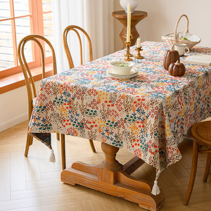 <span class=keywords><strong>Nappe</strong></span> <span class=keywords><strong>Jacquard</strong></span> Florale Américaine Épaisse, Housse de Table Basse Rectangulaire Haut de Gamme Luxe Léger, <span class=keywords><strong>Nappe</strong></span> Française - Product Image 2