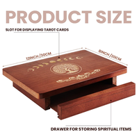 Table d'autel en bois gravée avec tiroir pour méditation spirituelle bouddhiste