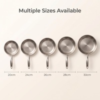 Poêle en titane 3 couches sans PFAS, compatible induction et four, saine et antiadhésive, marque privée, vente en gros