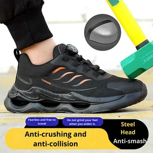 Chaussures <span class=keywords><strong>de</strong></span> sécurité d'été pour le travail avec bouton rotatif anti-écrasement et anti-crevaison pour usage industriel pour Amazon Four Wear-Resista - Product Image 2