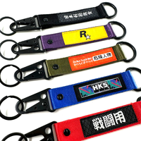 Cordón Ajustable de Nylon para Llaves con Gancho Metálico y Logotipo Bordado, Correa Corta Resistente para Muñeca, para Llaves de Coche, Tarjetas de Identificación, Accesorios de Bolsa