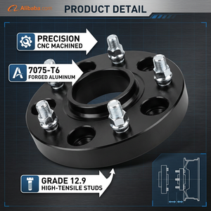 Espaciadores de Rueda Deportivos Forjados de Alto Rendimiento 5x120, Adaptadores de Rueda de Aluminio Centrados en el Eje con Pernos de Grado 12.9 - Product Image 4