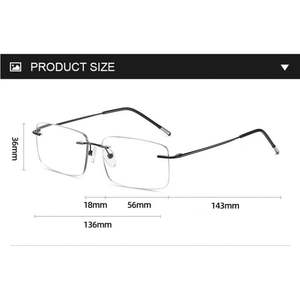 Gafas de Lectura Progresivas Multifocales Inteligentes con Logotipo Personalizado, Montura de Titanio sin Aro, Anti Luz Azul, para Hombre y Mujer - Product Image 6