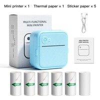 Printer Mini Portabel Nirkabel BT Tanpa Tinta Pembuat Stiker Mesin Label Harga untuk Kantor Sekolah Dapur