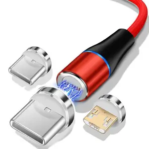 <span class=keywords><strong>Cavo</strong></span> Dati Magnetico USB 3in1 da 1m per Ricarica Rapida 3A, Compatibile con <span class=keywords><strong>iPhone</strong></span> / Micro / Type-C - Product Image 1