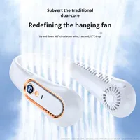D03 Portable USB Rechargeable ventilateur de refroidissement par Air sans lame haute qualité 5 vitesses affichage numérique longue durée de vie de la batterie plastique domestique