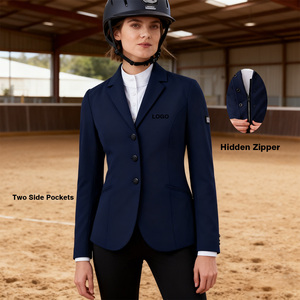 Veste d'équitation pour enfants ARLAN de haute qualité, style allemand, plissée, avec fermeture éclair, légère, en mesh, pour compétition - Product Image 1