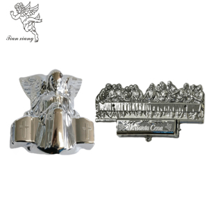Modèle 19-E #    Accessoires religieux chrétiens pour cercueil : ornements d'ange, La Santa <span class=keywords><strong>Cena</strong></span>, La Cène, accessoires d'angle de cercueil - Product Image 4