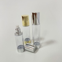 Prix bas, flacon pulvérisateur sous vide portable en plastique pressé, 80 ml, 100 ml, 120 ml, flacon sous vide pour émulsion