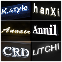 Letrero LED con Número de Casa, Acabado Espejo, Logotipo LED Acrílico, Letrero Luminoso para Exteriores, Letrero LED para Fachada de Tienda, Letrero Publicitario de Pared