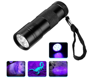 Mini 395nm Black Portable Ultraviolet Light 9 LED UV Flashlight for Pet Urine Stains for <strong>Scorpion</strong> Searching Pet Urine Detection - Product Image 3