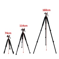 Support inclinable réglable de 75 à 160 cm, 1,6 m, 360° °   Trépied de tir tactique extérieur en alliage d'aluminium rotatif