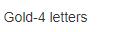 ทองคำ-4 ตัวอักษร