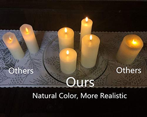 Home Decoration Smokeless White Pillar Candles Remote Controlwax Led Large Pillar Candles - Product Image 4