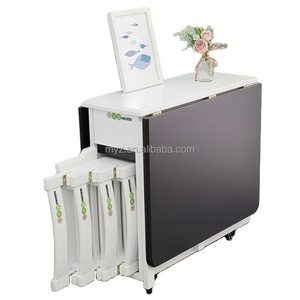 GCON Creative Folding <strong>Table</strong> and Chair Set Multipurpose Dining <strong>Tables</strong> Set with Chair Space Saving <strong>Table</strong> - Product Image 2