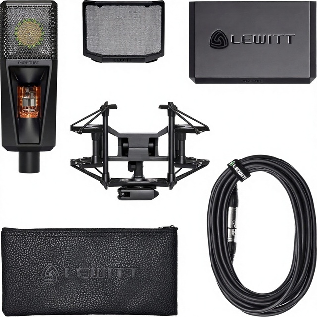 LEWITT PURE TUBE-ES Studio Tube Condenser Microphone with 20KHz Frequency Response and 70dB Signal-to-Noise Ratio
