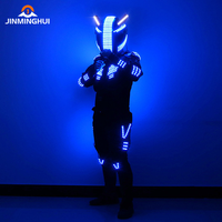 Usine LED Robot Stilts Suit avec Gants Laser pour Danse Halloween Club Cosplay Graduation Parties-Party Nouveautés