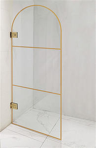 KMRY Porte de douche à l'italienne en verre incurvé super créative avec motif d'impression 3D Paravent de <span class=keywords><strong>baignoire</strong></span> design sans cadre pour salle de bain - Product Image 5