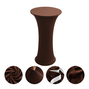 Venta al por mayor Amore 60cm poliéster blanco Spandex cubierta de mesa personalizable lavable estilo moderno para el hogar decoraciones para banquetes de boda - Product Image 5