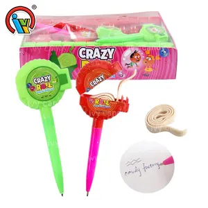 中国工厂清真彩色伞形蜡笔糖果糖果口哨玩具